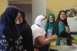 ajja Wiedaad Ganief, Ḥajja Latiefa Abrahams, Ḥajja Gadija Adams, Ḥajja Amina Omar&Ḥajja Suraya Adams at Laingville Mīlād 23 Nov.JPG