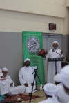 Hajjī Achmat Fish al-Qādirī al-Chishtī speaks at the Laingville, St Helena Bay, Milad al-Nabi Celebrations of 23 November 2019.JPG