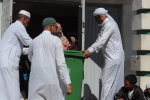 Hajjī Ismail Ganief, Hajjī Ebrahim Ganief and Hajjī Taalieb Ganief at the Laingville, St Helena Bay, Mīlād al-Nabī Celebrations of 23 November 2019.JPG