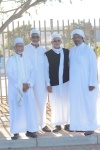 Hajjī Ismail Solomon, Ebrahim Ramsie, Hajjī Riedwaan Achmat and Imām Mogammad Kasief Basardien at the Laingville, St Helena Bay, Mīlād al-Nabī Celebrations of 23 November 2019.JPG
